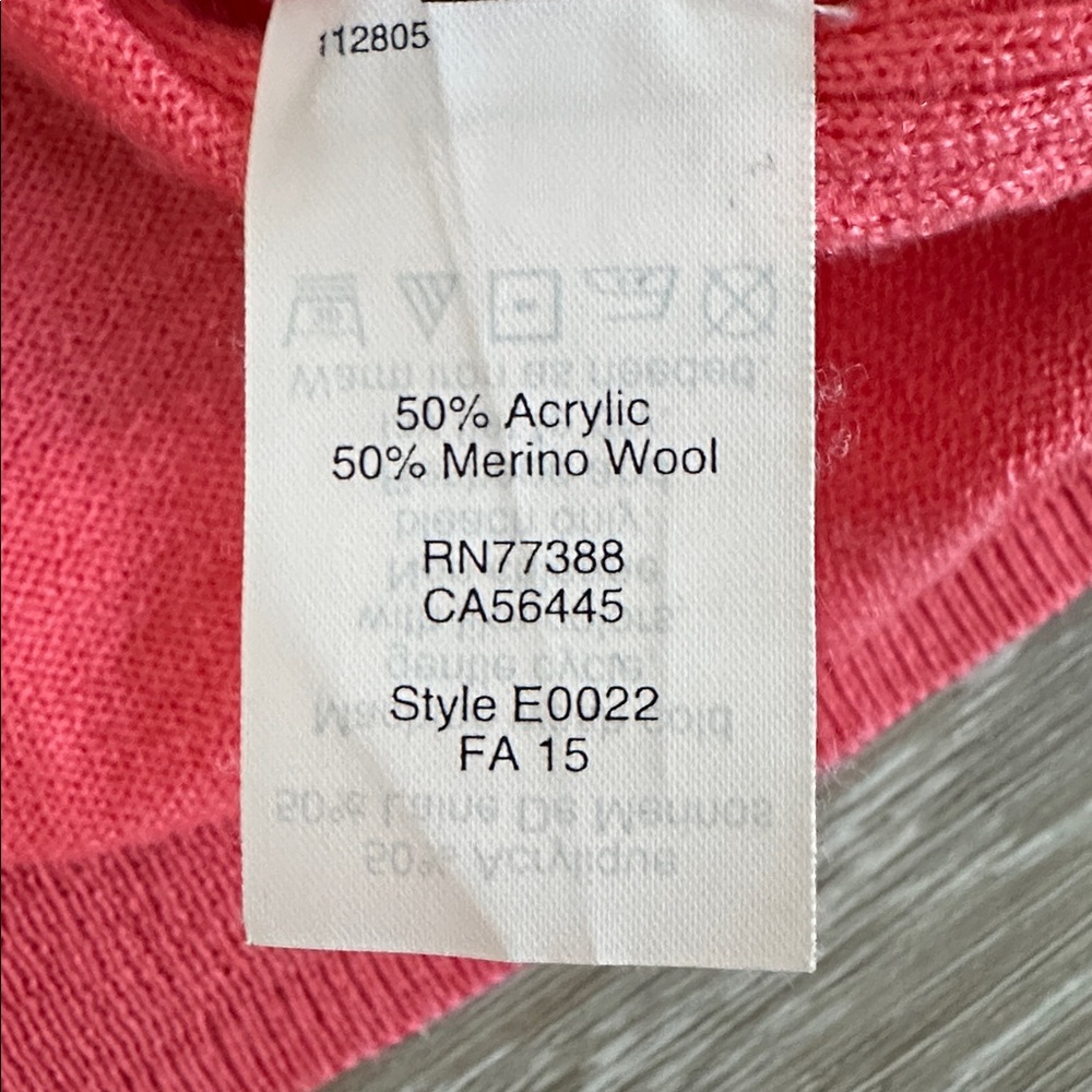 NWOT J. Crew Women’s Crewneck Sweater Coral Pink Size M - Picture 4 of 6